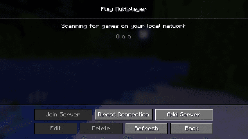 Add Server button in multiplayer list